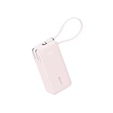 Anker Power Bank (10000mAh, Fusion, Built-In USB-C ケーブル) (10000mAh 30W出力モバイルバッテリー搭載 30W出力USB充電器) / LEDディスプレイ搭載/USB-Cケーブル一体型/コンセント一体型/折りたたみ式プラグ 1台3役 (ピンク)
