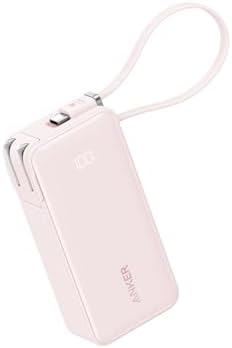 （22:00時点） Anker Power Bank (10000mAh, Fusion, Built-In USB-C ケーブル) (10000mAh 30W出力モバイルバッテリー搭載 30W出力USB充電器) / LEDディスプレイ搭載/ケーブル一体型/コンセント一体型/折りたたみ式プラグ 1台3役 / iPhone 17 / 17 Pro / 17 Pro Max(ピンク)