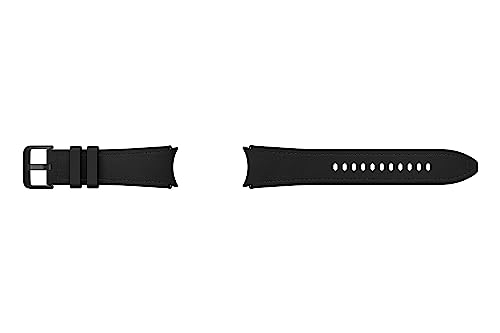 Image of SAMSUNG Galaxy Watch 6, 5, 4 Series Hybrid Eco Leather Band, T-Buckle Closure for Men and Women, Smartwatch Replacement Strap, Durable, One Click Attachment, Medium /Large, ET-SHR96LBEGUJ, Black