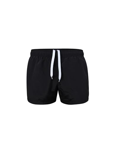 3 Inch Mens Swim Shorts Quick Dry Short Black Swim Trunks for Men Summer Suits XXL