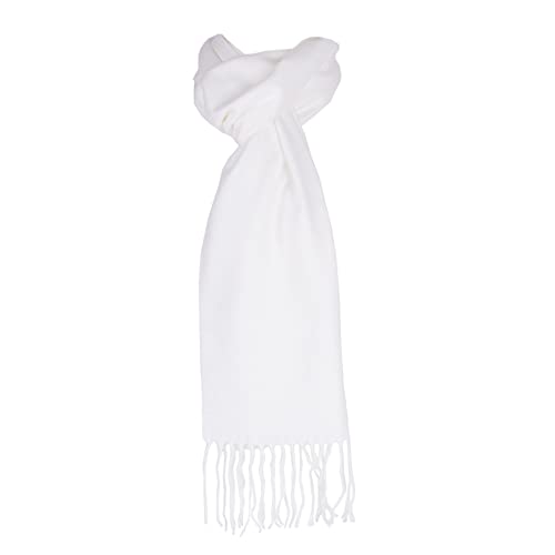 Hat To Socks Herrlich Weicher, Klassisch Winterschal für Damen und Herren - Warm und Elegant (Weiß)