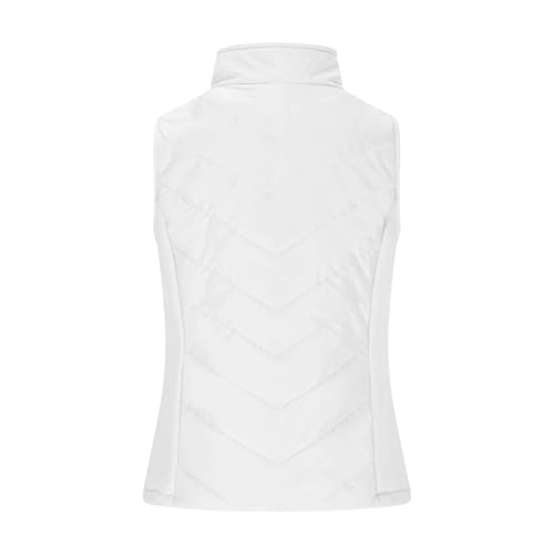 Active Womens Quilted Vest Winter Warm Down Puffer Vest Casual Running Stand Collar Lightweight Zip Padded Gilet Coat3