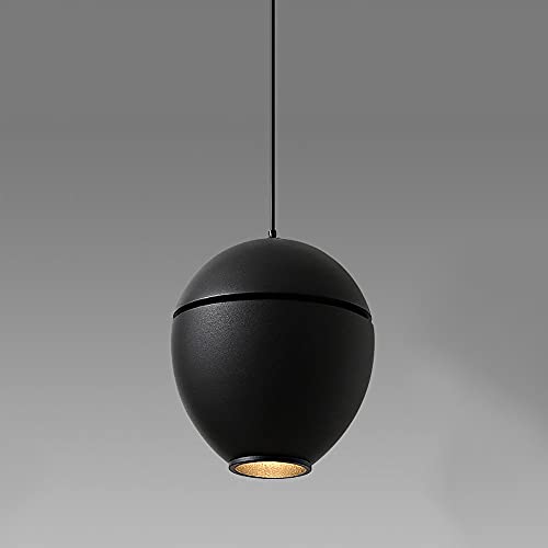 Lampe suspendue LED noir et blanc avec hauteur réglable pour couloir