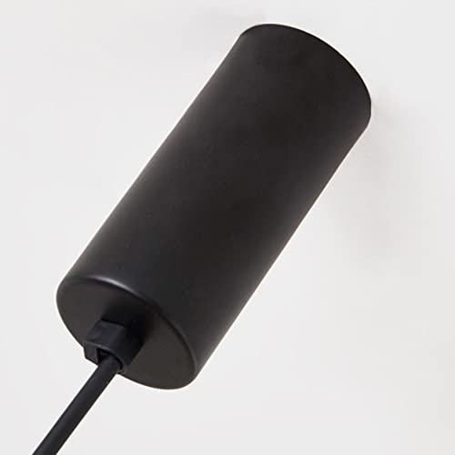 Lámpara colgante de aluminio para barra de cocina moderna y comedores con tubo largo negro 6