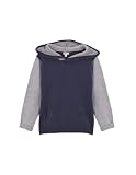 Gocco Maglione Bicolore con Cappuccio Polo a Maniche Lunghe, Blu Medio Scuro, 3-4 Anni Bambino