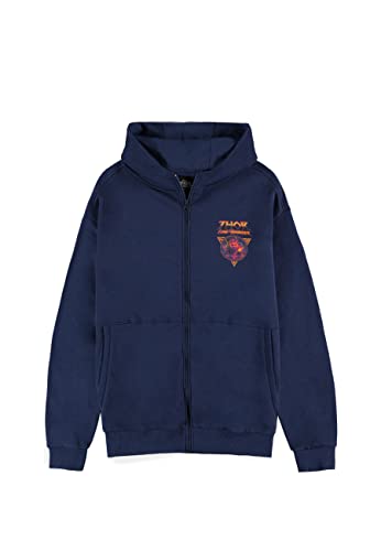 Sweat à capuche Thor Marvel Difuzed bleu idéal pour les sorties urbaines et soirées geek