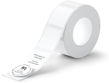 Labels for B21/B1/B3S/K3 Label Printer, Thermal Stickers, 31x31mm, Waterproof, Oilproof, 1 Roll of 210 Round Sticker Labels