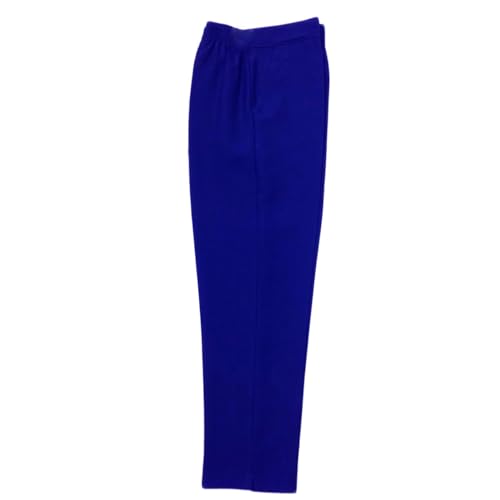 Inspire Me Ladies Womens Half Elasticated Waist Work Trousers Machine Washable Casual Stretch Trousers with Pockets Pants (Royal, 12W / 27L)