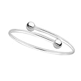 Plata de Ley Pulido Brillante ampliable brazalete pulsera