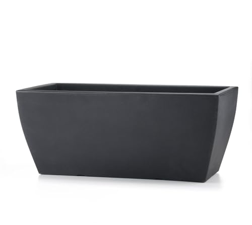 Floralo Ortona – Fioriera Resistente al Gelo Antracite 33 x 66 x 28 cm