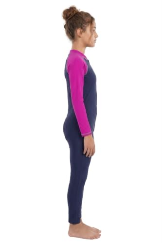 Image of ZIUM Girls 4 Way Lycra Swimsuit Cum Diving Suit with Print & Plain Options