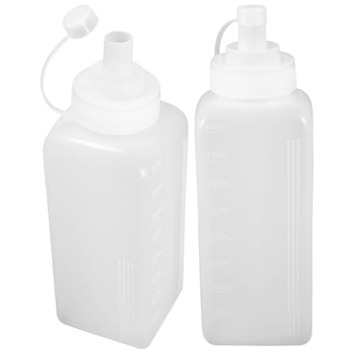Image of Cabilock 2Pcs Large Squeeze Bottle, Plastic Squeeze Condiment Bottles with Cap Lids, Squirt Condiment Dispenser for Ketchup Mustard Mayo Salad Dressing and Olive Oil, 27oz /800ml