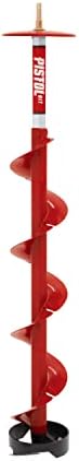 Eskimo 35400 Pistol Bit 6" Drill Adaptive Ice Auger Weighs Only 3.2 Pounds, Redrills Old Holes Easily Extremely Fast Cutting, Red
