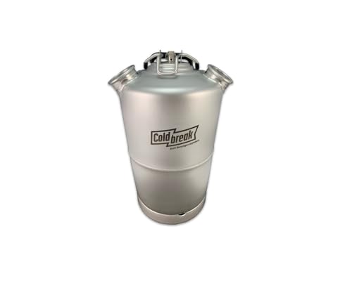 Coldbreak Beer Cleaning Keg - 4 Gallon Stainless Steel Cleaning Keg with Dual D Coupler - Kegerator Cleaning Kit and Beer Line Cleaning Kit - Draft Beer Line Cleaner for Home Bar and Commercial Use
