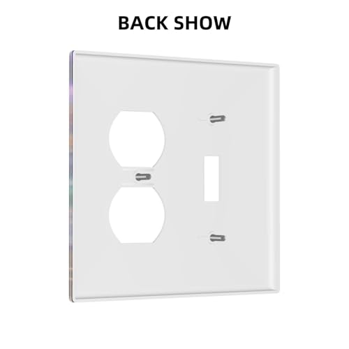 Decorative Outlet Covers Colorful Sunset Starfish Beach Shells 2 Gang Wall Plate Cover Single Toggle Duplex Combo Two Switch Light Switch Cover Plate Jumbo Dual GFCI Faceplate