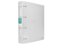 Liderpapel, Ordner mit 4 Ringen, 40 mm, Ordner mit Kartenfächern, Polypropylen, A4-Format, Hülle auf Titelseite zur Personalisierung, transparent