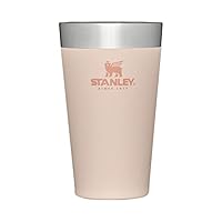 STANLEY Adventure Stacking Beer Pint Glass 16oz | Stackable Drinking Cup for Cold Beverages | Dishwasher Safe | Insulated Stainless Steel Tumbler | BPA-Free | Limestone