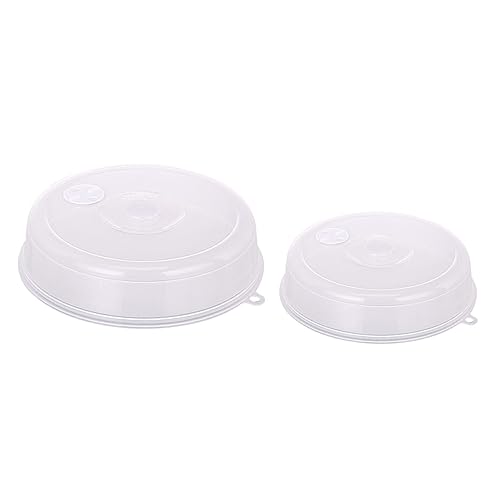 SOLUSTRE 3sets Practical Microwave Splatter Covers Food Sealing Lids for Refrigerator and Microwave White Keep Food Fresh Prevent for Leftovers and Fruits 2pcs*3