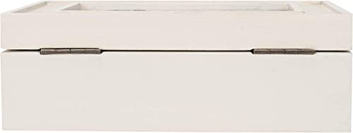 Demdaco Life Full Of Love White Wash 8 X 6 Scalloped Wood Photo Frame Decorative Jewelry Box #TOP5