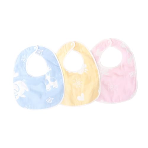 ERINGOGO 3 Piezas babero de tendencia para recién nacido muselina pañuelo paños de muselina para eructar para bebé algodón