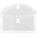 JAM PAPER Plastic Expansion Envelopes with Hook & Loop Closure - #10 Booklet Wallet - 5 1/4 x 10 with 1 Inch Expansion - Clear - 12/Pack