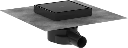 Siphon de douche carrelable 15x15 hansgrohe RainDrain Point noir mat 56249670