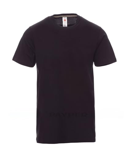 payper abbigliamento T-Shirt Uomo Magliette da Lavoro Cotone Manica Corta Payper Sunset (Nero-M)
