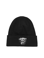 Fine knit hat with embroidered Lemmy patch, elastic fit, high wearing comfort, soft, warming material, envelope can be folded down