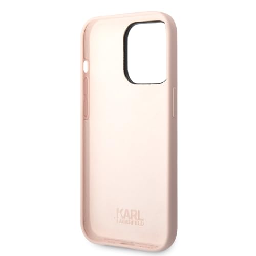 Coque silicone Karl Lagerfeld iPhone 14 Pro rose élégante et chic - 2