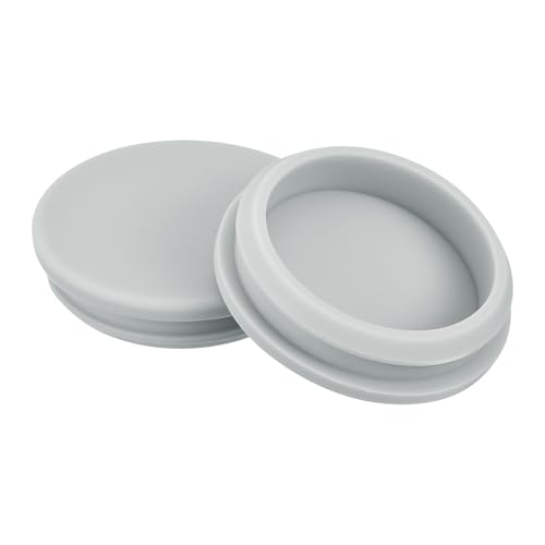 Image of MECCANIXITY 2pcs Silicone Snap in Locking Hole Plugs,46.6mm /1.8 Inch Mounting Diameter Narrow Groove Width 5mm Panel Seal Cover Round for Kitchen Bulkheads Waterproof Sealing Plugs Grey