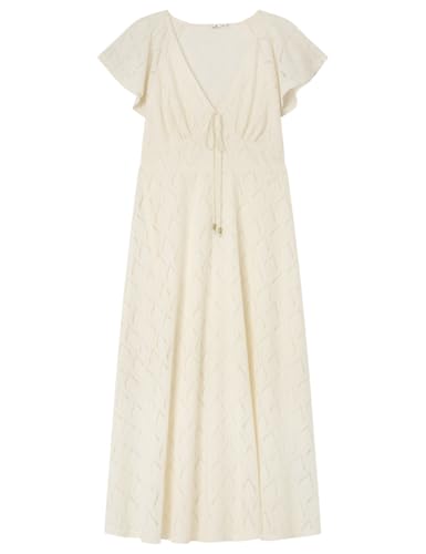 Springfield Nueva Camisa De Estructura con Bordado De Árboles, Blanco, XL