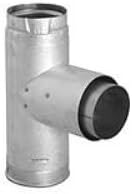 PelletVent Pro 3" Adapter Tee with Clean-Out Cap