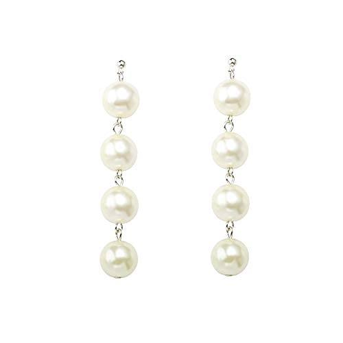 Boucles d'oreilles longues à pampilles de perles dorées pour femmes LNNSHX 6900 A