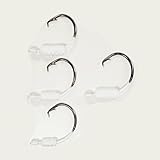 Yellowtail Snapper Weighted Circle Hook Jig - (White) Mixed (4/0 - 1/32, 1/16, 1/8 oz & 5/0 - 1/8 oz) - 25 Pack