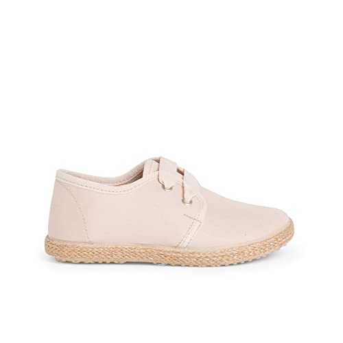 Pisamonas Zapato Blucher Piso Alpargata Efecto Raso Talla 23 Color Beige