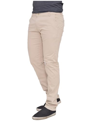 Calça Masculina Sarja Slim Chino Sport Fino Social Bolso Faca Mal...