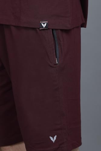 Image of GODFREY Cotton Half Trackpant with Zipper Pocket Shorts for Men | Outdoor Light Weight Sports