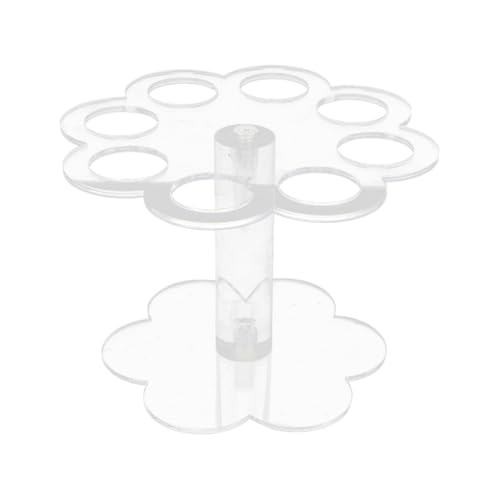 LUOEM Abnehmbarer Acryl EistüTenhalter Mit 8 LöChern Transparenter Eiswaffel StäNder FüR Hochzeit Party Buffet Eisstand