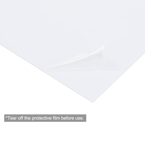 Image of MECCANIXITY White ABS Plastic Sheet 7 x 4 x 0.16 Inch for Building Model, DIY Crafts, Panel, Pack of 2 Pcs