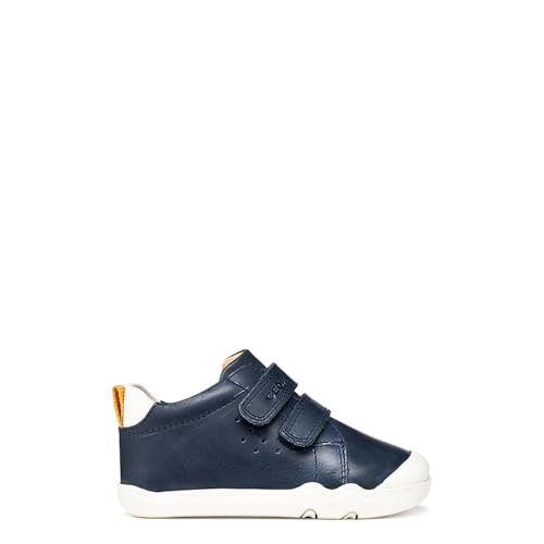 GEOX Zapatillas infantiles STEPPIEUP en piel lisa azul, azul, 21 EU