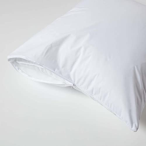 HOMESCAPES Set of 4 Euro Size 80 x 80 cm Waterproof Pillow Protectors Hypoallergenic Anti Dust Mite Washable Square Pillow Covers Oeko-Tex Certified Soft & Breathable with Zip Closure - Image 4
