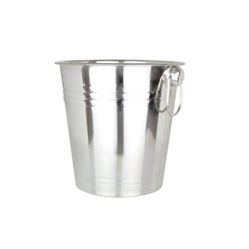 Balde de Gelo 4L em Aço Inox para Servir e Manter Geladas Bebidas Vinho Champagne Long Necks Ideal para Festas Bares e Restaurantes