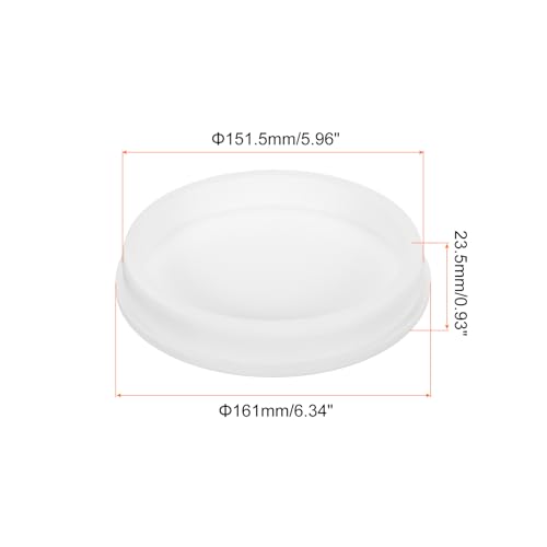 Image of MECCANIXITY High Temp Silicone Plug Mount Dia 151.5mm /5.96 Inch T Shaped Rubber Stopper Hole Plugs for Powder Coating Plating Waterproof Sealing Plugs White Pack of 1