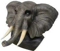 The Rubber Plantation TM Unisex-Adult 619219293242 Deluxe Latex African Elephant Mask Safari Fancy Dress Costume, One Size, Grey