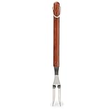 RSVP International Endurance (BQ-FRK) BBQ Grill Fork, 17.25" | Long Handle Keeps Hands Safe from Fire | Made from Stainless Steel & Rosewood