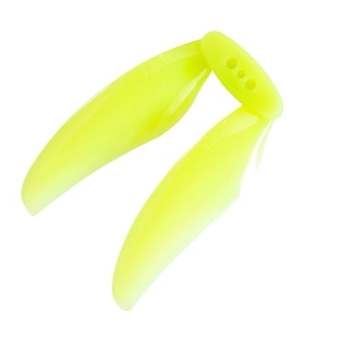 SxRakiO 10 Pares de Palas de hélice de PC duraderas 4019 de 4 Pulgadas y 1,5 mm for Accesorios de Drones de Carreras FPV DIY(Yellow)