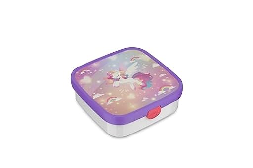 Mepal - Fiambrera Bento Grande Campus - Bento Box para Niños - Incluye 2 cajas Bento extraíbles y Tenedor - Las Cajas Bento son aptas para Microondas - 2x 200 + 1250 ml - Unicorn Glow | Ya disponible en tu tienda friki favorita! En mundofriki.es!