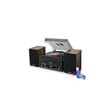  BMI Platine Vinyle Muse MT-120 MB avec système CD, Bluetooth, USB, stéréo 3 Vitesses 33/45/78 Tours+clé USB 32Go