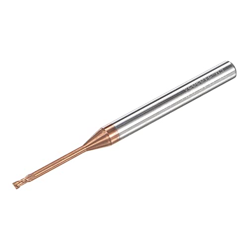 Image of uxcell Square Nose End Mill, 1.5mm Solid Carbide AlTiSin Coated Long Reach CNC Router Bits 2 Flutes Milling Cutter with Extended Neck, 16mm Cutting Length 4mm Shank