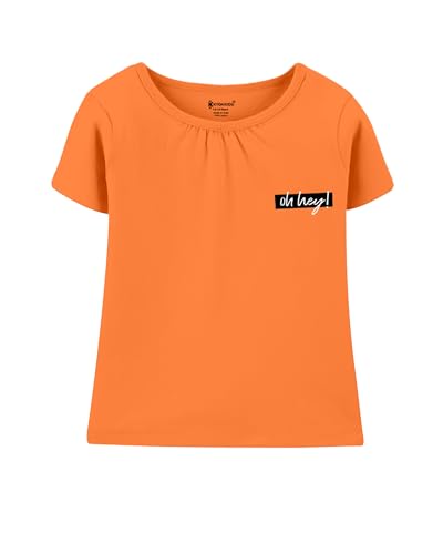 Image of KYDA KIDS Girls White T-Shirt 100% Cotton Antibacterial | Half Sleeve Round Neck | Plain White School Uniform T-Shirt | Soft Breathable Summer Wear Kids